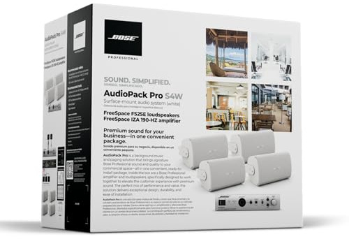 Bose Professional AudioPack Pro S4 - Altavoces de Montaje en Superficie de 120 voltios, Color Blanco