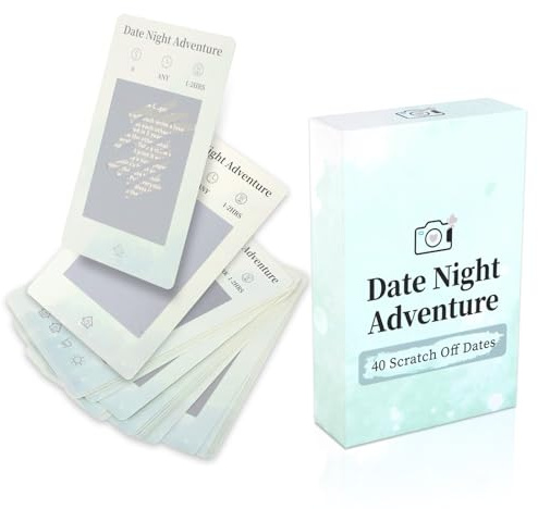 40 Giochi di carte creativi per appuntamenti notturni per coppie - Carte da grattare uniche sul mazzo di date, Regali di coppia perfetti per il fidanzato, Marito, Moglie - Anniversario romantico,