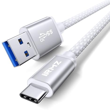 USB C Datenkabel 0.5M, Datenkabel USB3.1 auf USB C 10Gbps Datenübertragung, 50cm USB A auf USBC Kabel für iPhone 17 16 Pro/16 Pro Max, 15 Pro Max, für Samsung Galaxy S25 S24