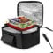 lvifloae Mini horno microondas portátil para automóvil, horno eléctrico de 12 V, caja de picnic de calentamiento rápido, viaje, camping, comida, cocina, negro, para oficina,