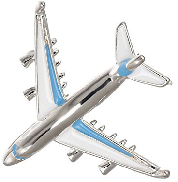 Damen Herren Schmuck Flugzeug Flugzeug Brosche Corsage Kragen Pin Blau, as described, Polyester