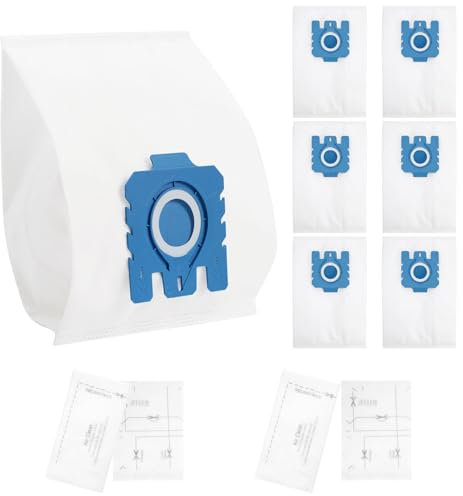 6 Pack Dust Bags Replacement Compatible with Miele Hoover GN Vacuum Cleaner Bags Fits for Classic C3 Complete C2 Complete C1, S2 S5 S8 Series Replaces 9917730 12281680