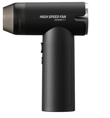 Plumeau électrique rechargeable avec haut régime et port de charge de type C pratique (noir)