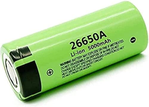 HUOYALU Batteria Grande capacità 5000 mAh 3,7 V per LED o Torcia Piatta, 2 unità