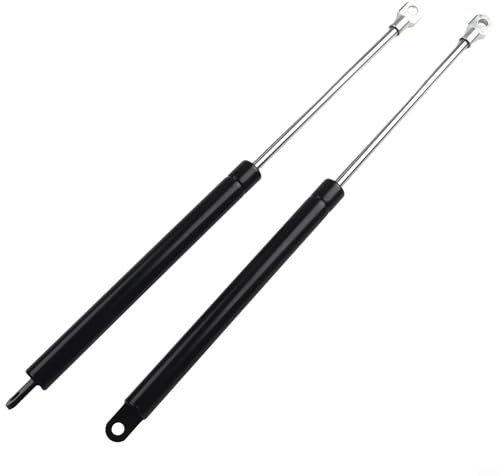 HomeVortex Gasdruckfedern, Ersatzteile für Seitz Heki 2, Wohnwagen, Wohnmobil, Dachfenster, Federhebebügel, 340 mm Länge, M6-Gewinde, schwarz