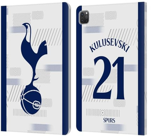 Head Case Designs Offizielle Tottenham Hotspur F.C. Dejan Kulusevski 2023/24 Spieler Leder-Wallet-Hülle Kompatibel mit Apple iPad Pro 11 2020/2021 / 2022