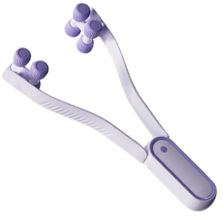 Handlicher Gesichtsroller Massagegerät für V-förmiges Gesicht | Violett, Abs und Pmma Verarbeitung, Komfortable Massage, Sanfte Anwendung