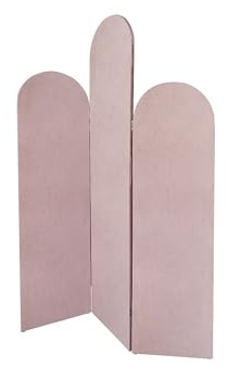 Vente-unique - Paravent Carmida -L 120cm x B 2cm x H 180cm- Samt - rosa