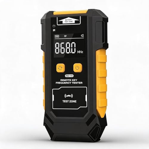 SENECESLI Funkschlüsseltester, Frequenzdetektor für Autoschlüssel 433 MHz, 868 MHz, 902 mit LCD-Display, Typ C und Batteriebetrieb, Zum Testen von Garagentoren und Infrarot-Fernsignalen