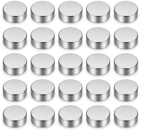 Wjelet 20 Stück Neodym Magnete ⌀10x5 mm extra Starke Magnete, flach – Starke Mini Magnete für Kühlschrank, Magnettafel, Handwerk, Büro