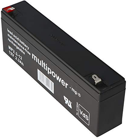 Multipower MP2.2-12 Blei Akku, 4,8mm Faston Stecker MP2,2-12