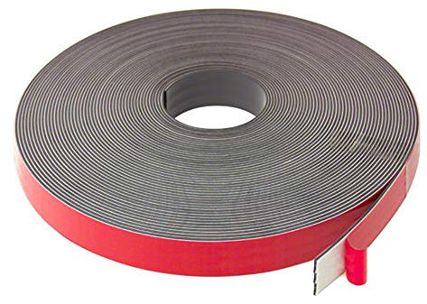 Cinta Magnética Flexible Magflex® Con Espuma Auto Adhesiva Diseñada Para Proporcionar Un Fuerte Agarre en Las Superficies A Base de Metal Magnético - Polaridad B - 25.4mm de Ancho - 30 M de Longitud