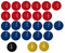 Cawila Magnet Teamset M, 25 Magnete Durchmesser 1,5 cm, Fußball Teamset
