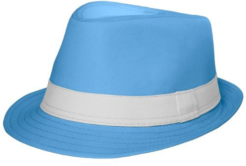 Caspar HT002 Damen Baumwoll Trilby Hut, Farbe:hellblau