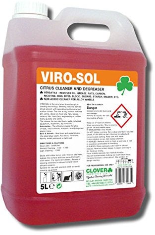 Clover Chemicals 326 Viro-Sol Citrus Based Cleaner/Degreaser, 5 L, Pack of 1