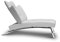NEUERRAUM Liegesessel Daybed Chaiselongue Recamiere (Echt-) Leder Weiß.