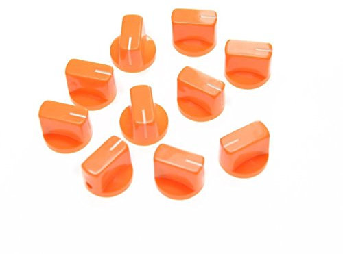 KAISH Pomos de pedal con efecto AMP para guitarra, 10 unidades, color naranja
