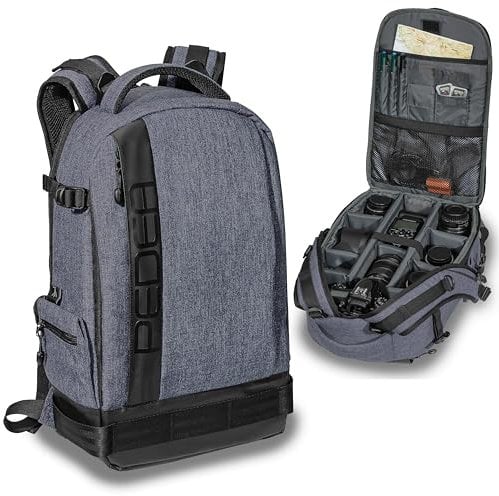 Pedea DSLR-Kamerarucksack Fashion Fotorucksack für Spiegelreflexkameras mit wasserdichtem Regenschutz und variabler Inneneinteilung (Rucksack, grau)