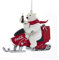 Kurt Adler Coca-Cola Eisbär mit Junges auf Schnee reitendes Mobile Ornament für Weihnachten