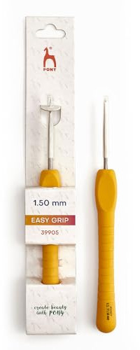 Pony Easy Grip Crochet Hook 1.50mm - Steel - 1pc