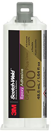 3M Scotch-Weld 08976 Adhésif époxy, plus 47,9 g, applicateur nécessaire, DP100Plus, transparent