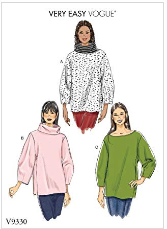 McCall's V9330, Vogue, Sewing Pattern,Template, Paper, White, XS-S-M-L-XL