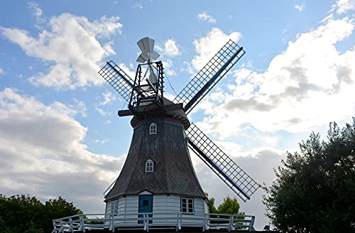 hansepuzzle 63066 - Windmühle Puzzle 500 Teile - Wissenschaft-Puzzle mit hochwertiger Aufbewahrung: Kartonbox und wiederverschließbarem Beutel - Puzzle-Maße: 46 x 30 cm