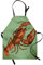 ABAKUHAUS Hummer Kochschürze, Antik Vintage Style, Unisex-Küchenlätzchen mit verstellbarem Hals für Kochen Gartenarbeit, 67 cm x 80cm, Hellgrün Vermilion