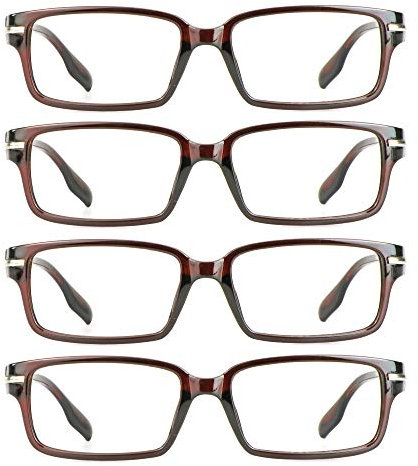 LifeArt Lesebrillen, Blaulicht-Blockierbrille, Computer-Lesebrille für Damen und Herren, Brillengestell mit rechteckigem Mode-Design (4 Rot, 1.50)