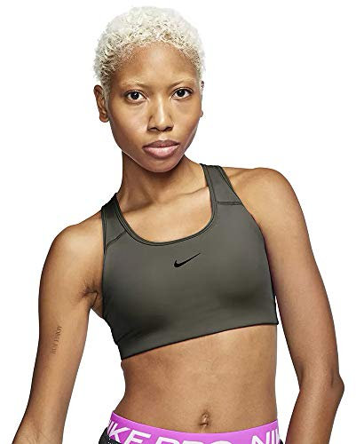 Nike - Swoosh Bra Med-Support 1-pc Pad - Sport BH - XS - Grün
