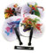 5 Small Chinese Floral Peacock Paper Folding Hand Held Travel Fans Party Bag Filler Gifts Job Lot