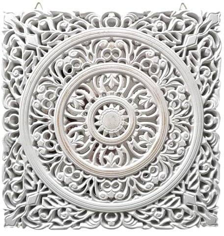 Generisch groß Wand Deko Holz Ornament weiß Vintage Shabby chic Wanddekoration Wanddeko