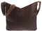 LECONI Schultertasche Damentasche Umhängetasche natur weiche Ledertasche Handtasche Damen Leder 32x29x3cm dunkelbraun LE0065-buf