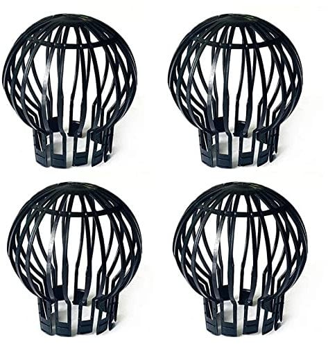 SZXMDKH Plastic Gutter Guards for Toproof, Keeps Gutter downpipes Clear of blockages from Leaves, Moss, muck, mud, Balls and Other Debris, 4 Pack, Black, 130x130x155mm