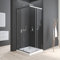 Duschkabine Schiebetür 90x90cm Eckeinstieg Duschabtrennung 6mm ESG Glas Dusche Duschwand Höhe 185cm