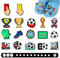 Pwsap 18 Stück Schuhanhänger Charms für Schuhe mit Armband, Fußball Soccer Schuhanhänger, Langlebige PVC Schuhdekorations Anhänger, CLOG Charms Armband Charms für Kinder Jungen Erwachsene Sportfans