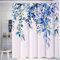 PHANPINT Tenda da doccia con 12 ganci, in tessuto antimuffa, impermeabile, lavabile, 180 x 200 cm, per bagno, orlo appesantito, lavabile in lavatrice, ad asciugatura rapida (blu)