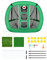 QWORK® Golf Übungsnetz Mit Chipping Netz, 2 Golfmatten, 12 Trainingsbällen Und Zubehör Für Tees