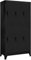 Yolola Spind Schließfachschrank Metallschrank Fächerschrank Schließfachschrank mit 6 Fächern Stahl Fächern Metallspind Umkleideschrank 90x40x180 cm Schwarz