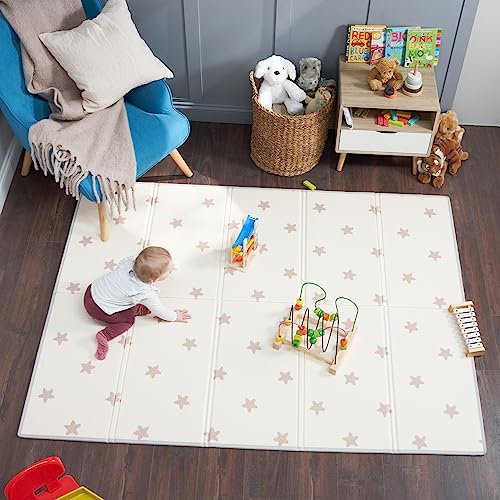Bubba Bear Babymatte Kindermatte Baby Spielmatte 200x150x1cm, Wendefähige und ungiftige Dicke Faltbare wasserdichte Schaumstoff Kinderteppich, Krabbelmatte Spiel-Teppich Bodenmatte Kinder-Matte Baby