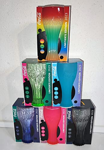 AngiesStrickZauber Komplettes Set 2023 / Mc Donald's/NEU/Sammelgläser/Coca-Cola/Deutschland/Glas/Gläser/Limitierte Edition / 6 Farben, Mehrfarbig