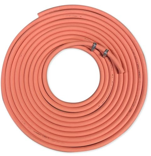 LPG Gas Hose 10m/10 Metres 8mm I/D Propane Butane Caravan Camping BBQ | High Pressure Gas Hose | Orange Gas Hose