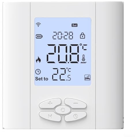 Thermostat intelligent pour Tuya pour Zigbee, thermostat programmable intelligent pour chauffage au gaz/chaudière fonctionne pour Alexa