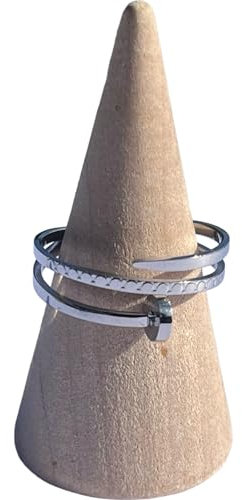 Bague clou ajustable argentée