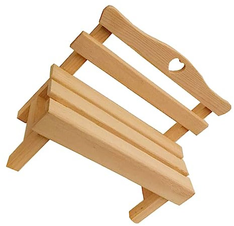 Toyvian Miniatur-Bank-Requisite Kiefernstuhl Veranda-Stuhl Figur Bank Für Ornamente Heimdekoration