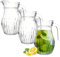 KONZEPT - Glaskrug 3er Set, 1,2 L mit Auslauf und handlichem Griff, Krüg ideal für Wasser, Saft, Eistee, Limonade, Milch, Glaskanne Spülmaschinenfest
