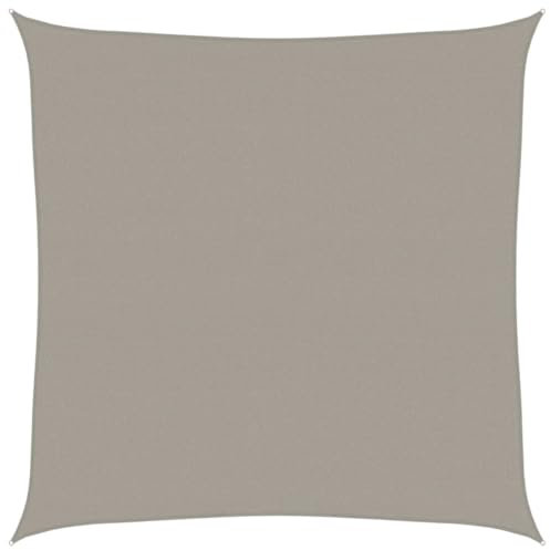 vidaXL Vela Parasole 160 g/m² Quadrata Grigio Chiaro 4x4 m in HDPE, Vela ombreggiante, Ombra da Patio, tettoia ombreggiante, Vela da Giardino, tettoia