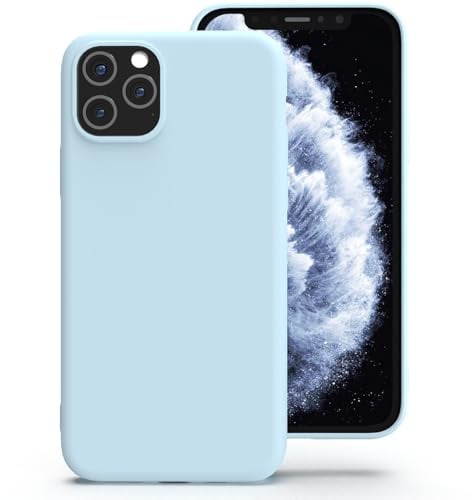 Zuvirelx Silikon Hülle für iPhone 11 Pro Max - Eisblau | Dünne, Rutschfest, Weiches Griff, Minimalistisch, Taschenpassend, Stoßfest Handyhülle