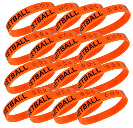 Abaodam 20 Pièces Bracelets En Silicone Bracelet De Basket Bracelets Inspirants Basket Bracelets Bijoux Bracelets De Motivation Basketball De Basket Orange Gel De Silice