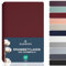 BARBONS Spannbettlaken 200x200cm - Spannbetttuch für Dicke Matratzen bis zu 27 cm 100% Baumwolle Oeko-TEX Zertifiziert Bettlaken Jersey Bettware Bettbezug für Boxspringbett - Bordeaux 200 x 200